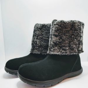 CHEEKS Suede Boots with interchangeable cuffs